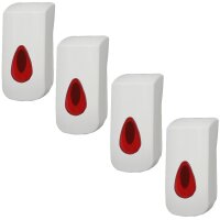 4 PlastiQline Seifenspender - 900 ml - Kunststoff - weiß - Wandspender