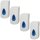 4 PlastiQline Seifenspender - 900 ml - Kunststoff - weiß - Wandspender