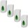 4 PlastiQline Seifenspender - 900 ml - Kunststoff - weiß - Wandspender