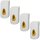 4 PlastiQline Seifenspender - 400 ml - Kunststoff - weiß - Wandspender