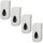 4 PlastiQline Seifenspender - 400 ml - Kunststoff - weiß - Wandspender