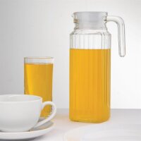 Olympia gewellte Glaskrüge - 1 L - 6 Stück - Glas - Spülmaschinenfest