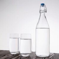 Olympia Glasflaschen mit Bügelverschluss - 1L - 6 Stück - Spülmaschinenfest