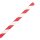 1000 Fiesta Green kompostierbare flexible Papiertrinkhalme - rot geringelt