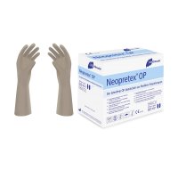 200 Paar Neopretex OP-Handschuhe - braun - steril - puderfrei - anatomisch geformt - Gr. 6 - 9