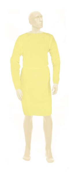 BeeSana PP-Kittel | 23 g | 100 Schutzkittel | Schutzkleidung | 120 x 140 cm gelb