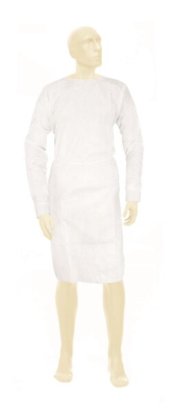 BeeSana PP-Kittel | 23 g | 100 Schutzkittel | Schutzkleidung | 130 x 150 cm weiß