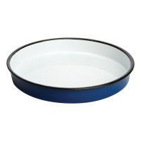 Olympia rundes Serviertablett | weiß-blau | 32cm | Tablett