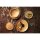 6 Olympia Canvas flache Teller | 18 oder 25cm | Steingut | siena-rost