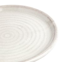 6 Olympia Canvas runde Teller mit schmalem Rand | 18 oder 26,5cm | Steingut | weiß