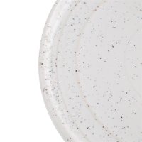 4 Olympia Cavolo flache, runde Teller | weiß gesprenkelt | 27cm | Porzellan