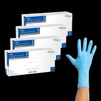 Einweghandschuhe MaiMed Nitril LG PF - 1000 Nitrilhandschuhe - blau - Gr. S - XL