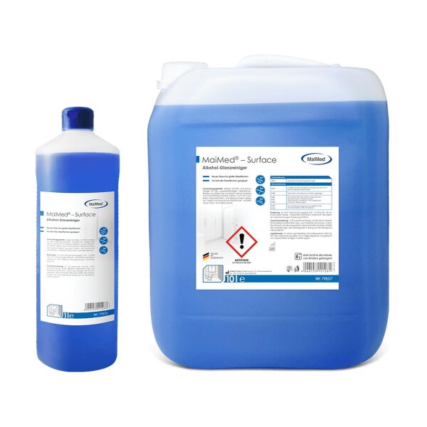 MaiMed Surface - Alkohol-Glanzreiniger - 12 x 1 L oder 1 x 10 L - Reiniger