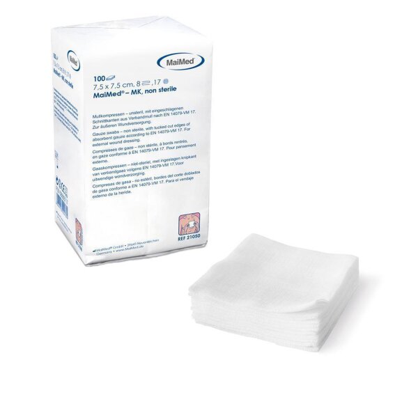 1000 MaiMed Mullkompressen - unsteril - 12-fach - 5 x 5 cm - Kompressen