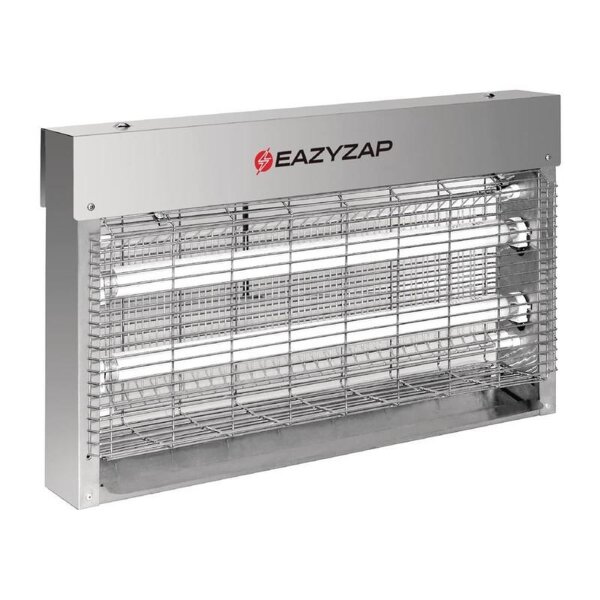 Eazyzap Fliegenvernichter - Gebürsteter Edelstahl - LED 14W - 31.3x 51.5x 10.6cm