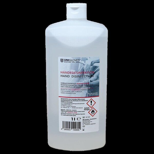 UNIGLOVES Händedesinfektion - 6  x 1000 ml - Handdesinfektion