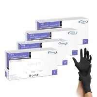 MaiMed Hybrid PF - 1000 Einmalhandschuhe - schwarz - Gr. S - XL - Einweghandschuhe