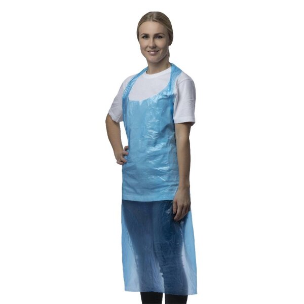 500 Nitras PE-Schürzen - blau - 80 x 125 cm - geblockt - Schürzen