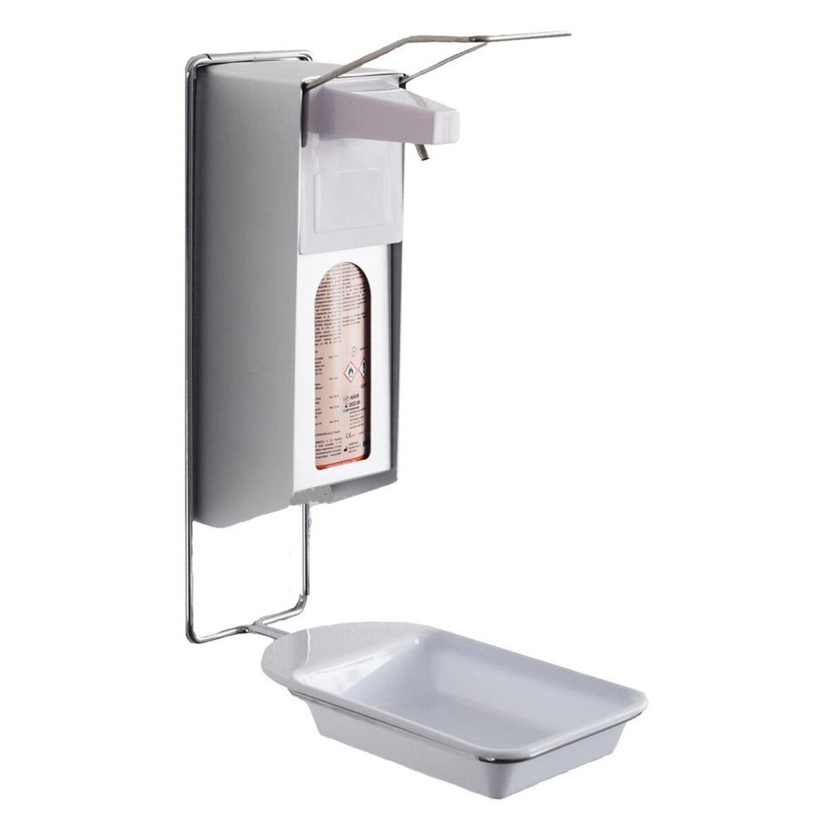 Produktbild von Hygiene Säule Desinfektionsspender Aus Edelstahl Mit Tropfschale – 500 Ml Fassungsvermögen, Kippsicher, Ideal Für Eingangsbereiche