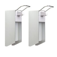2 Desinfektionsspender - Alu/Kunststoff - 500 ml - kurzer...