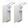 2 Desinfektionsspender - Alu/Kunststoff - 500 ml - kurzer Hebel - Wandspender