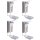 4 Desinfektionsspender mit Abtropfschale - Alu/Kunststoff - 500 ml - Spender