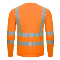 NITRAS MOTION TEX VIZ Warnschutz-Langarmshirt | Gr. XS - 6XL | orange | Arbeitsshirt