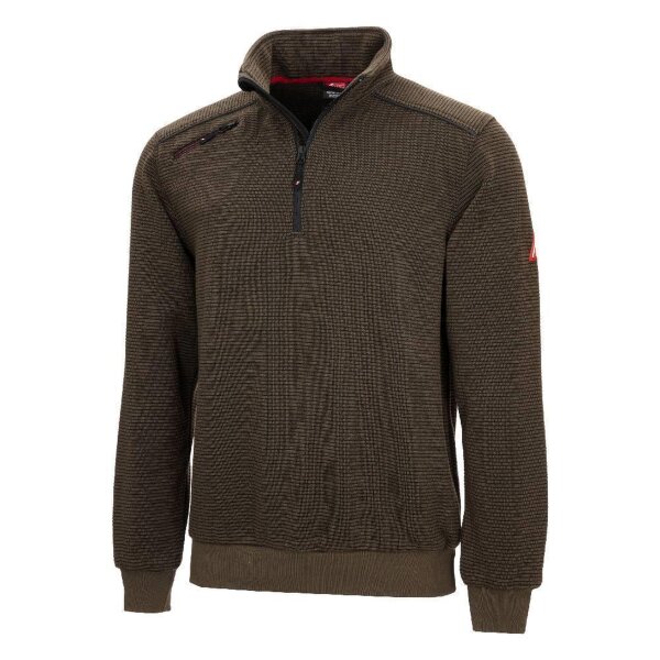 Nitras Motion Tex Plus Pullover | Gr. XS - 5XL | Arbeitspullover | braun