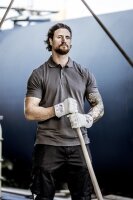 Nitras Motion Tex Light Poloshirt | Gr. XS - 6XL | 100% Baumwolle | grau